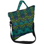 Boho Emerald Green Fold Over Handle Tote Bag