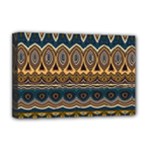 Boho Brown Blue Deluxe Canvas 18  x 12  (Stretched)