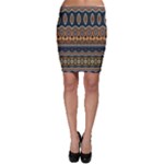 Boho Brown Blue Bodycon Skirt