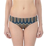 Boho Brown Blue Hipster Bikini Bottoms