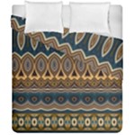 Boho Brown Blue Duvet Cover Double Side (California King Size)