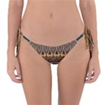 Boho Brown Blue Reversible Bikini Bottom