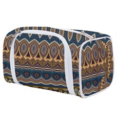 Boho Brown Blue Toiletries Pouch from ArtsNow.com
