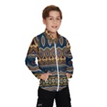 Boho Brown Blue Kids  Windbreaker