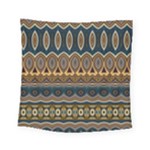 Boho Brown Blue Square Tapestry (Small)