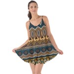 Boho Brown Blue Love the Sun Cover Up