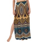 Boho Brown Blue Maxi Chiffon Tie-Up Sarong