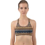 Boho Brown Blue Back Web Sports Bra