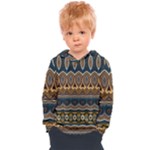 Boho Brown Blue Kids  Overhead Hoodie