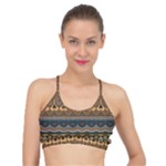 Boho Brown Blue Basic Training Sports Bra