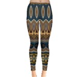 Boho Brown Blue Inside Out Leggings