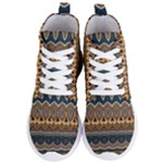 Boho Brown Blue Women s Lightweight High Top Sneakers