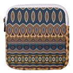 Boho Brown Blue Mini Square Pouch