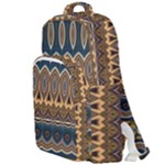 Boho Brown Blue Double Compartment Backpack