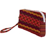 Boho Red Gold Wristlet Pouch Bag (Small)