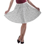 Boho White Wedding Lace Pattern A-line Skater Skirt