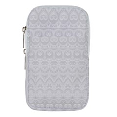 Boho White Wedding Lace Pattern Waist Pouch (Small) from ArtsNow.com