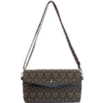 Boho Blue Gold Pattern Removable Strap Clutch Bag