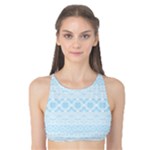 Boho Baby Blue Pattern Tank Bikini Top