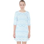 Boho Baby Blue Pattern Pocket Dress