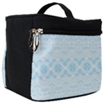 Boho Baby Blue Pattern Make Up Travel Bag (Big)