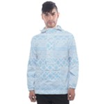 Boho Baby Blue Pattern Men s Front Pocket Pullover Windbreaker