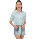 Boho Baby Blue Pattern Tie Front Shirt 