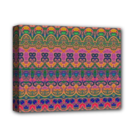 Boho Colorful Pattern Deluxe Canvas 14  x 11  (Stretched) from ArtsNow.com