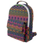 Boho Colorful Pattern Flap Pocket Backpack (Small)