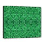 Boho Emerald Green Canvas 20  x 16  (Stretched)