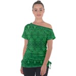 Boho Emerald Green Tie-Up Tee