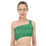 Boho Emerald Green Spliced Up Bikini Top 