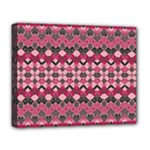 Boho Pink Grey  Deluxe Canvas 20  x 16  (Stretched)
