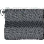 Boho Black Grey Pattern Canvas Cosmetic Bag (XXXL)