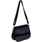 Boho Black Grey Pattern Saddle Handbag