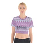 Boho Violet Purple Cotton Crop Top