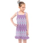 Boho Violet Purple Kids  Overall Dress