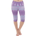 Boho Violet Purple Lightweight Velour Cropped Yoga Leggings