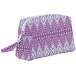 Boho Violet Purple Wristlet Pouch Bag (Large)