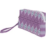 Boho Violet Purple Wristlet Pouch Bag (Small)