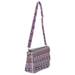 Colorful Boho Pattern Shoulder Bag with Back Zipper