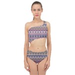 Colorful Boho Pattern Spliced Up Two Piece Swimsuit