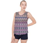 Colorful Boho Pattern Bubble Hem Chiffon Tank Top