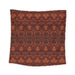 Boho Dark Red Floral Square Tapestry (Small)