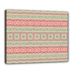 Boho Teal Pink Canvas 20  x 16  (Stretched)