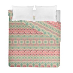 Boho Teal Pink Duvet Cover Double Side (Full/ Double Size) from ArtsNow.com