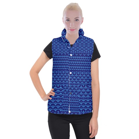 Cobalt Blue  Women s Button Up Vest from ArtsNow.com