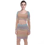 Boho Pastel Colors Top and Skirt Sets