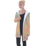 Boho Pastel Colors Longline Hooded Cardigan