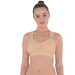 Boho Pastel Colors Cross String Back Sports Bra